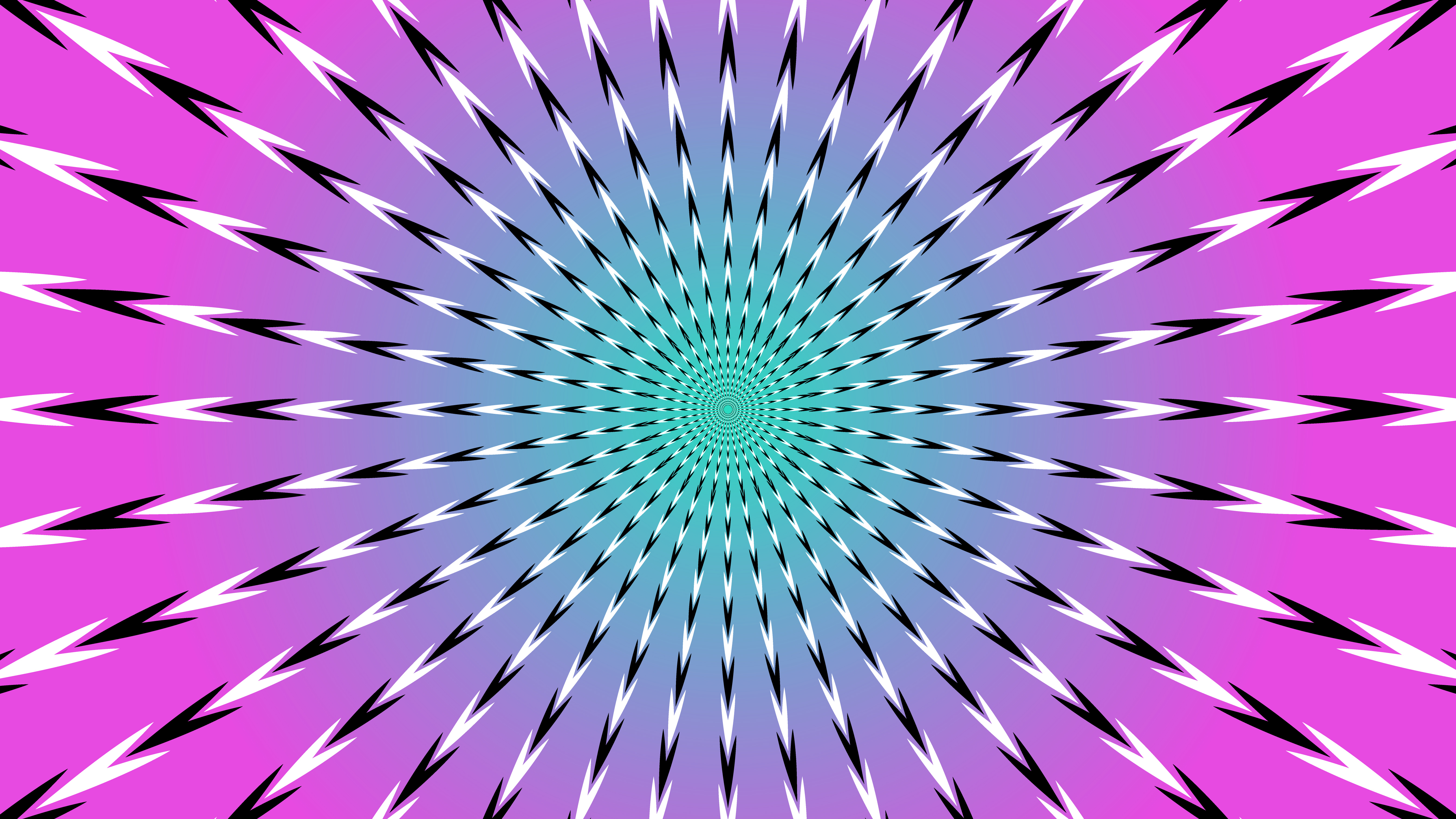 Colorful Bright Pulsatile Optical Illusion. Vector illustration